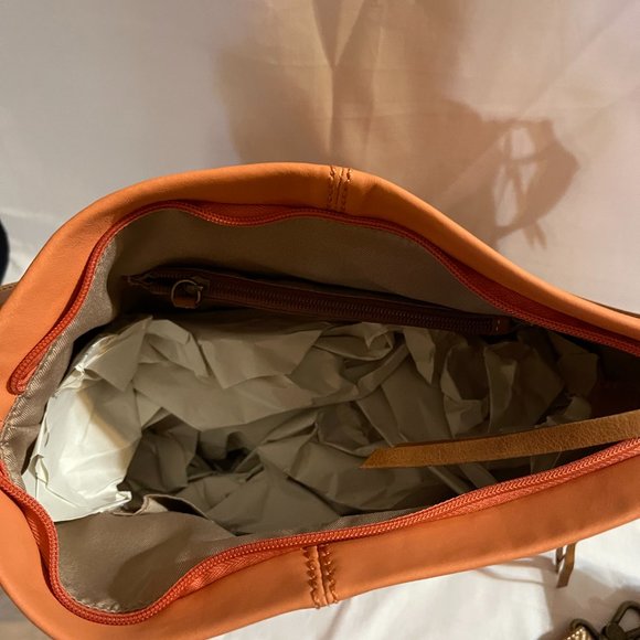 The Sak Bags The Sak Ashland Bag In Guava With Leather Hand Strap